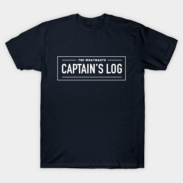 The Captain's Log Logo White T-Shirt by TheWhatnauts